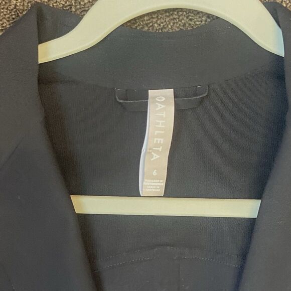 Athleta Womens Avenues Blazer Black Jacket One Snap Stretch 6 Seamless Soft - Picture 2 of 10